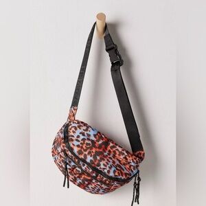 NWT Free People Quilted Print Sling Bag in Sci Fi Animal Print